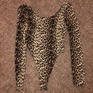 Never Worn Size M Cheetah Fashion Nova Bodysuit